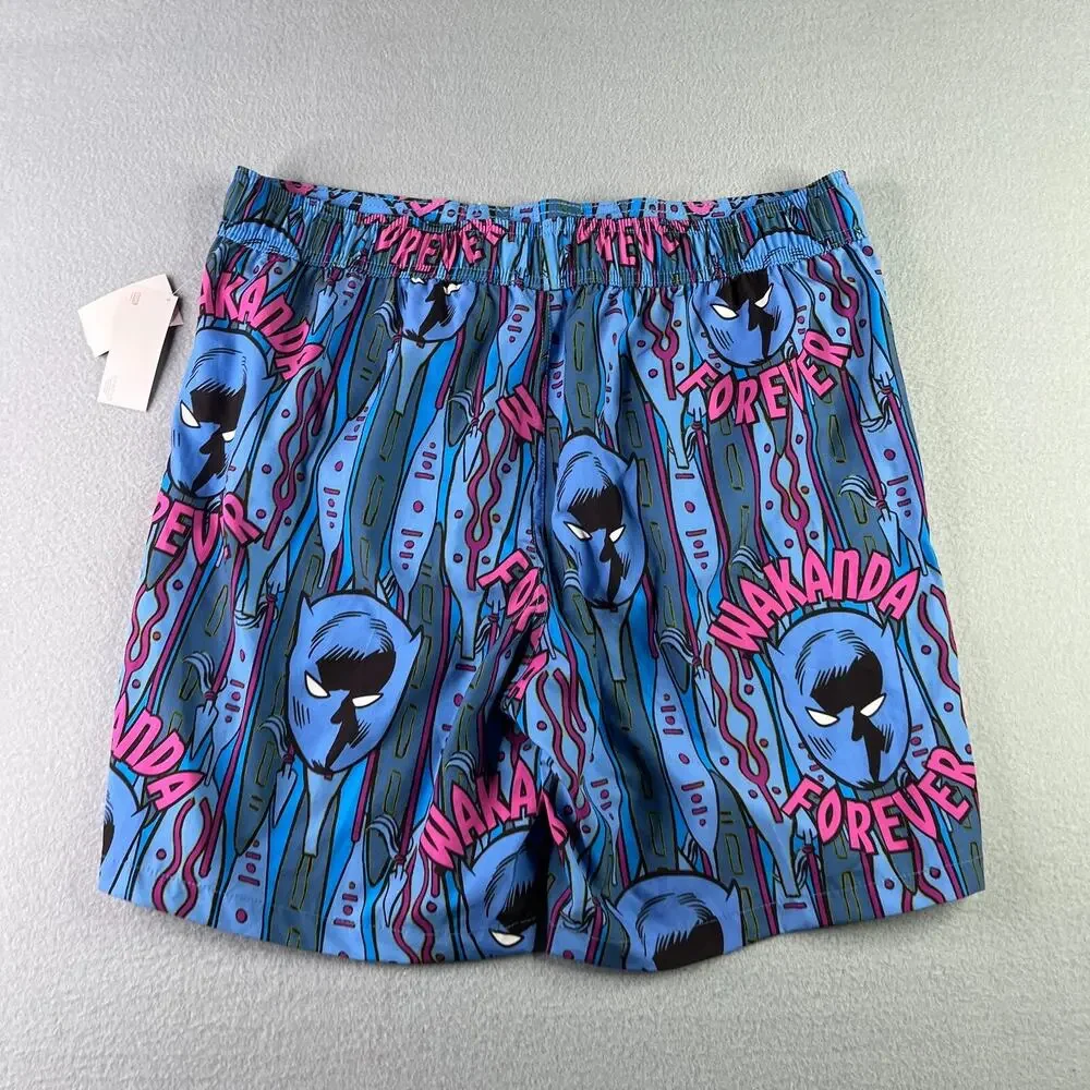 Marvel Wakanda Forever Swim Trunks Mens Lined Large Bathing Suit Mens New NWT